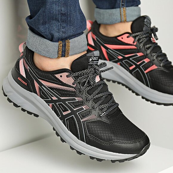 NWT ASICS Trail Scout 2 Athletic Shoes Lace-up Sneakers Black Pink 7 - Picture 1 of 8